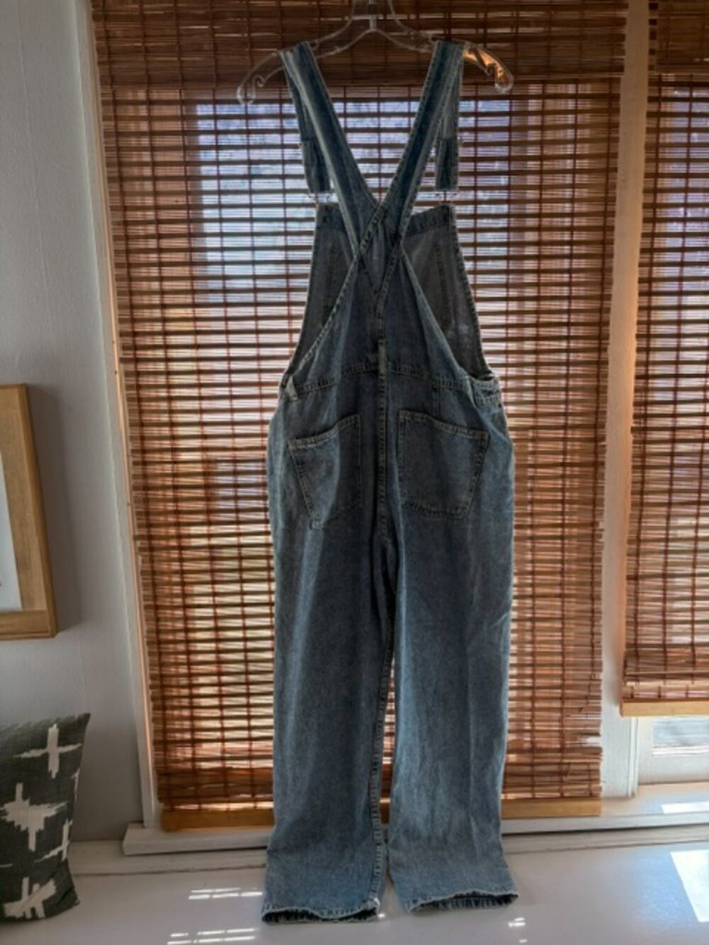 Free People We the Free Ziggy Denim Overalls, Size Small, Powder Blue - Picture 4 of 5
